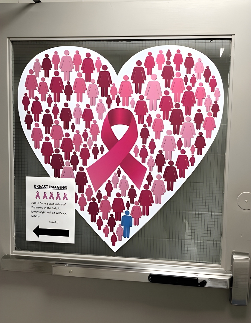 Welcoming women and men to the mammogram department at STEGH (June 2023)