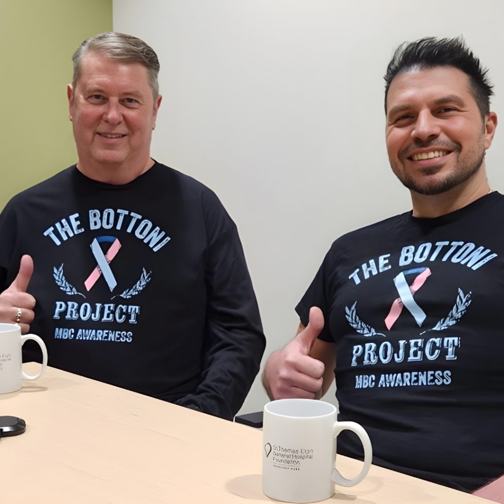 Brian Lynch and Dr. David Bottoni of The Bottoni Project, raising awareness for breast cancer in men