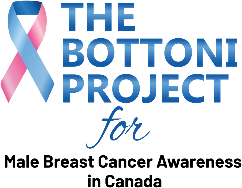 The bottoni project logo in support of male breast cancer awareness